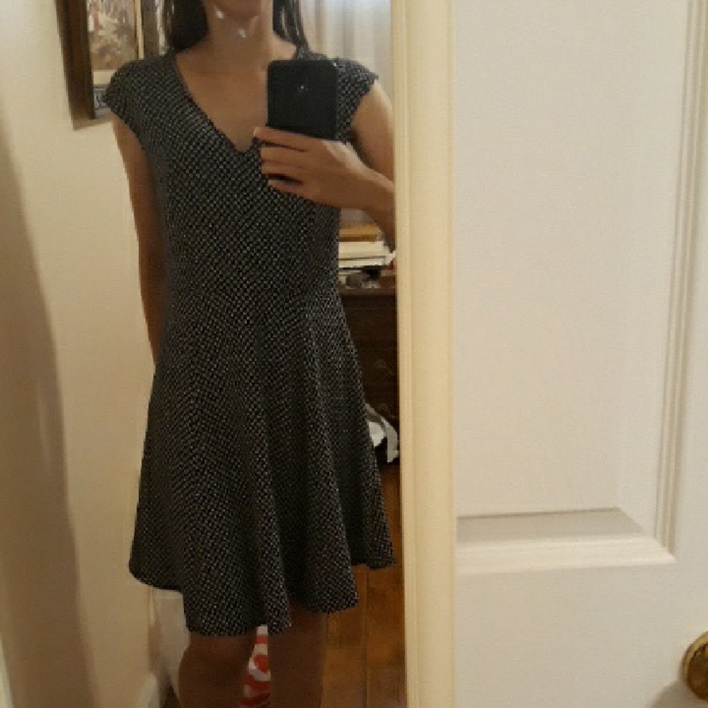 Ann Taylor Black and White Mini Dress